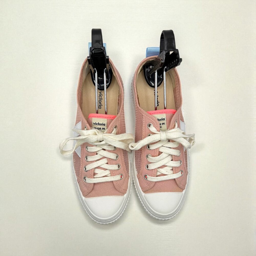 Victoria Women's 1915 Re-Edition Pink Mesh Low-Top Sneakers - Picture 1 of 10